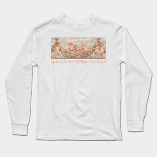 Streetwear Rollin with the Homies Aesthetics Funny Angels Long Sleeve T-Shirt